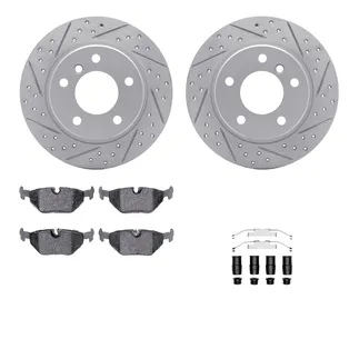 R1 Concepts WBUH1-31155 Brake Rotors - Carbon Coated - D/S W/ Optimum Oe Pads & Hdw